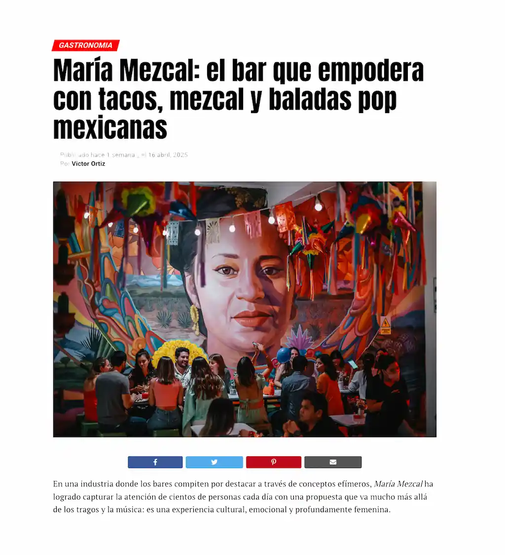 Notas de prensa | María Mezcal